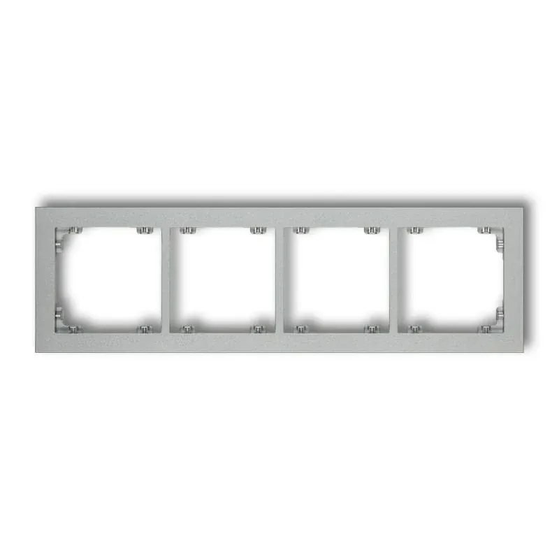 Kup online Srebrna metaliczna ramka poczwórna 7DR-4 DECO KARLIK