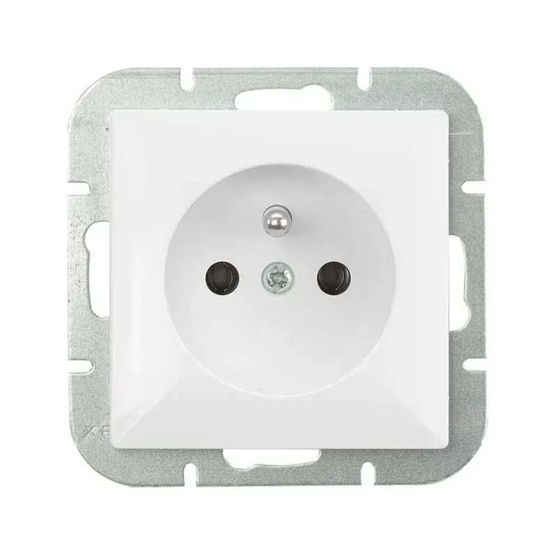 Wyjątkowa oferta Gniazdo białe z uziemieniem PT-16P Perła Abex