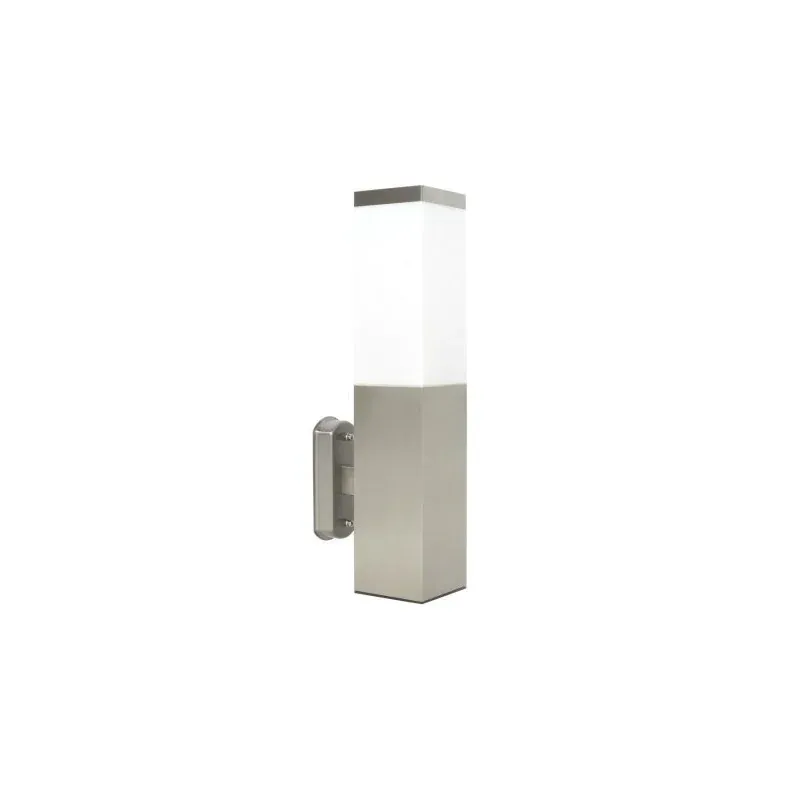 Inox Kwadratowa Su-Ma - Nowoczesny Kinkiet Zewnętrzny Srebrny E27 1X40W Bestseller