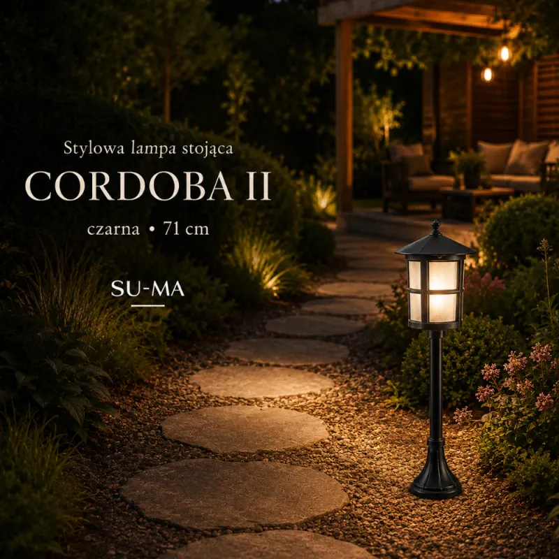 Cordoba Ii Su-Ma - Stylowa Lampa Stojąca - Czarna 71Cm Kup teraz