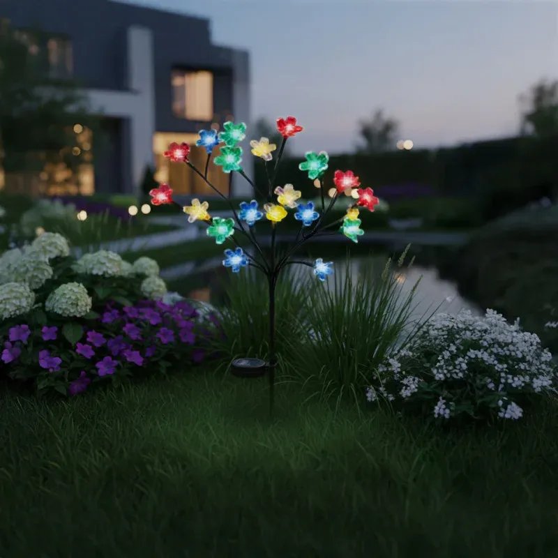 Bezpieczne zakupy Lampka Solarna Tree 84Cm Rgb+3000K Ip44