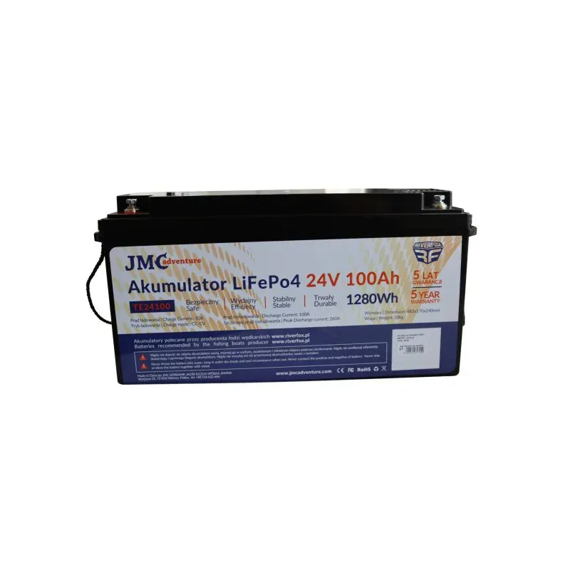 Akumulator Jmcrf Lifepo4 100A, 25.6V Nie przegap