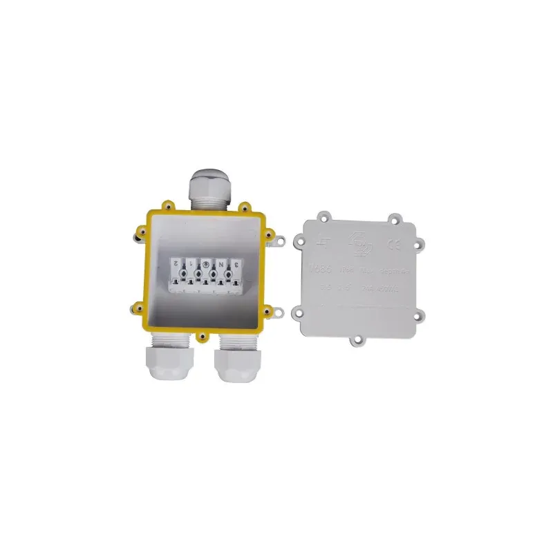 Bezpieczna płatność Puszka Mufa Hermetyczna Biała Trójnik 5Pin 0.5-2,5Mm2 Średnica Kabla 8-12Mm Ip68 V-Tac Vt-870
