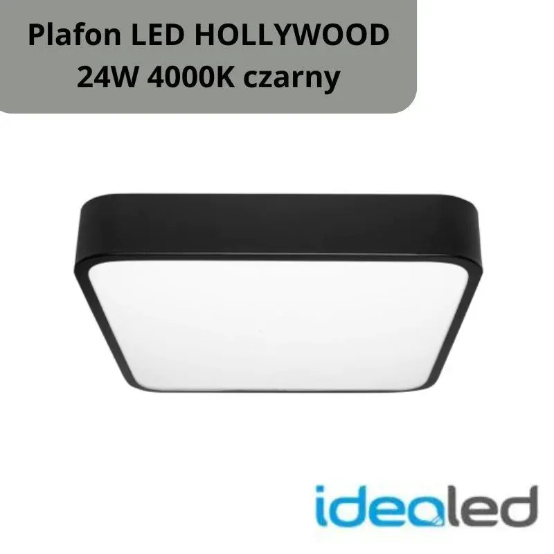 Popularny Plafon Led Hollywood 24W 4000K Czarny