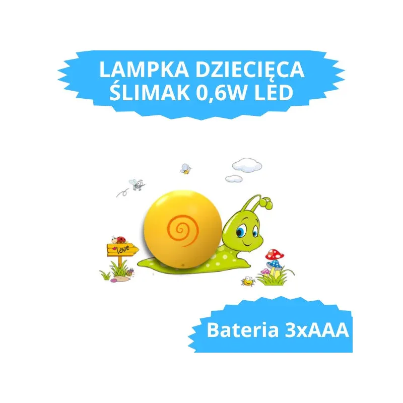 Wybór klientów Lampka Dziecięca Ślimak 0,6W Led