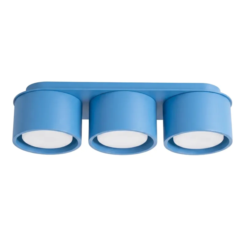 Nowy Plafon aluminiowy błękitny 3-punktowy MODO z serii MODO SL.2488 - Sollux Lighting