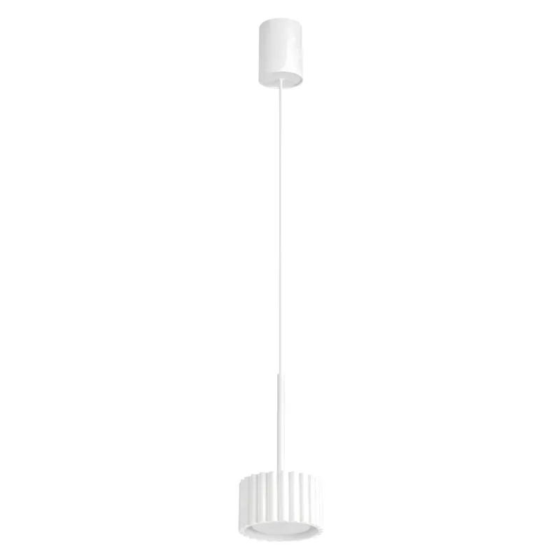 Lampa wisząca aluminiowa biała 10cm z serii AURA SL.2676 - Sollux Lighting Ostatnie sztuki