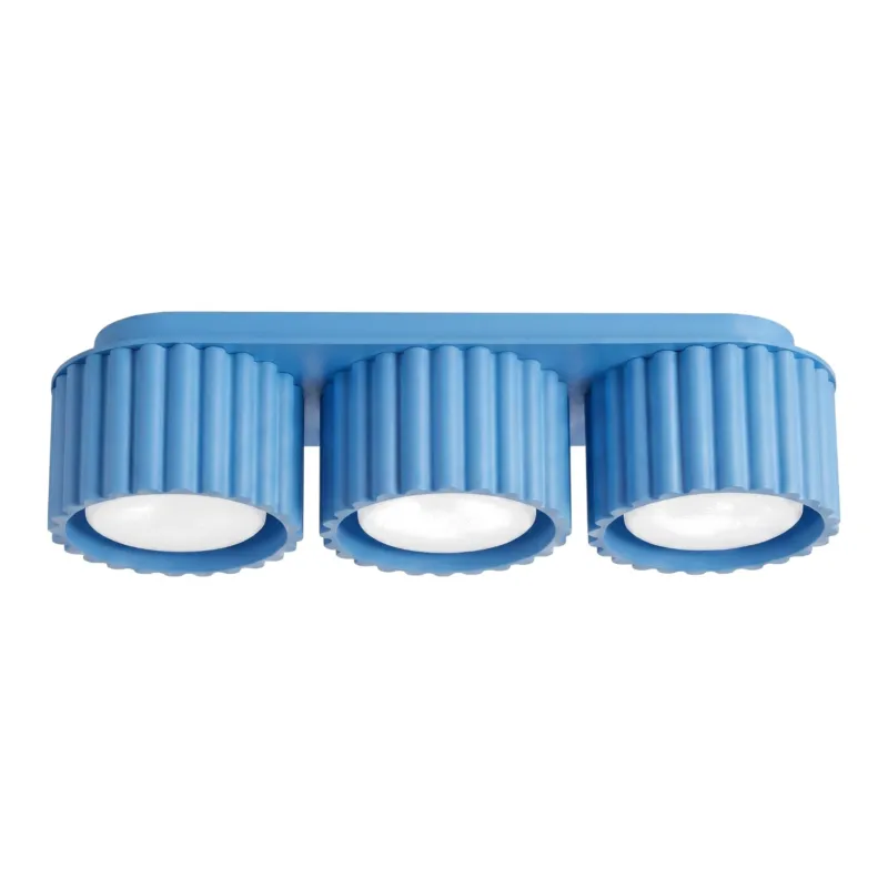 Plafon aluminiowy błękitny 3-punktowy 32,5cm z serii AURA SL.2643 - Sollux Lighting Dostępne od ręki