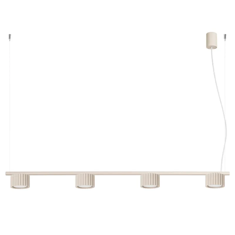 Żyrandol aluminiowy beżowy 4-punktowy z serii AURA SL.2697 - Sollux Lighting Zamów teraz