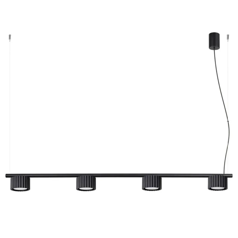 Żyrandol aluminiowy czarny 4-punktowy AURA 4 z serii AURA SL.2696 - Sollux Lighting Bestseller