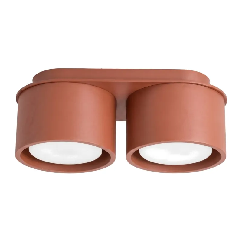 Plafon aluminiowy prostokątny czerwony 2-punktowy MODO 2 z serii MODO SL.2451 - Sollux Lighting Dostępne od ręki