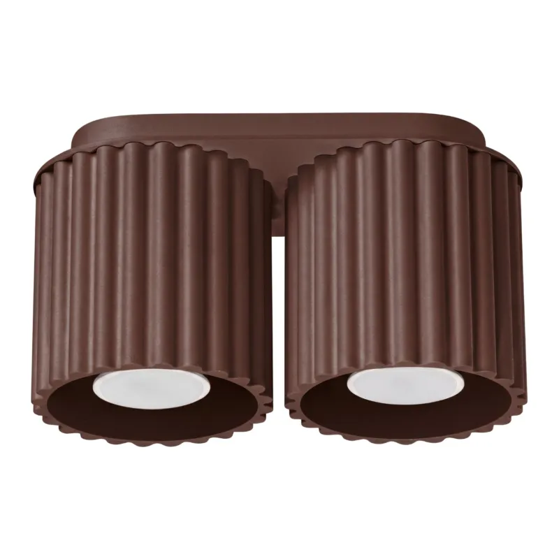 Plafon aluminiowy brązowy 2-punktowy 21cm z serii AURA SL.2424 - Sollux Lighting Wysoka jakość