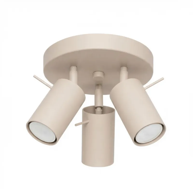 Plafon stalowy taupe 3-punktowy RING z serii RING SL.2156 - Sollux Lighting Oferta