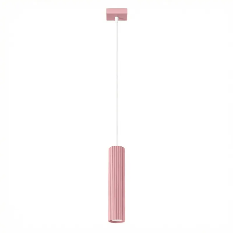 Tylko dziś Lampa wisząca aluminiowa różowa 1-punktowa KARBON 1 z serii KARBON SL.1931 - Sollux Lighting
