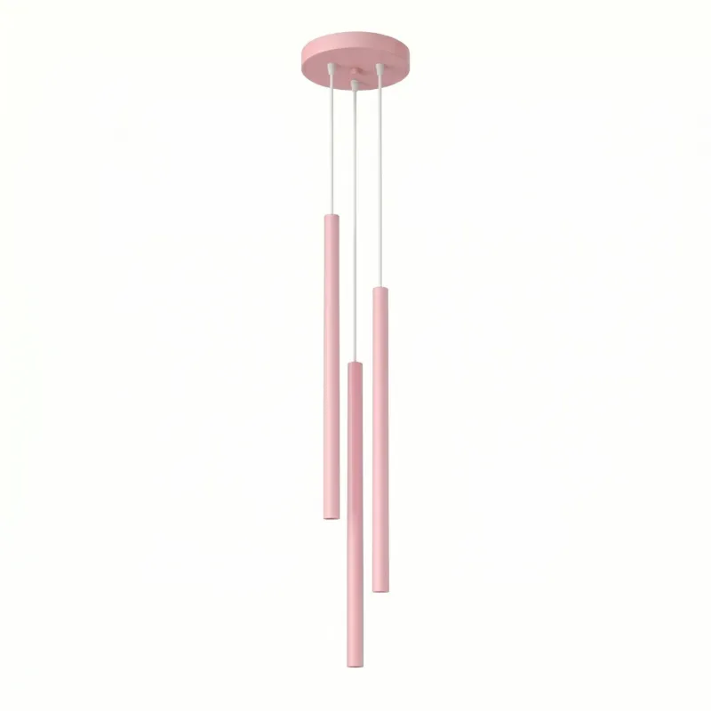 Lampa wisząca stalowa różowa 3-punktowa z serii PASTELO SL.2131 - Sollux Lighting Oferta czasowa