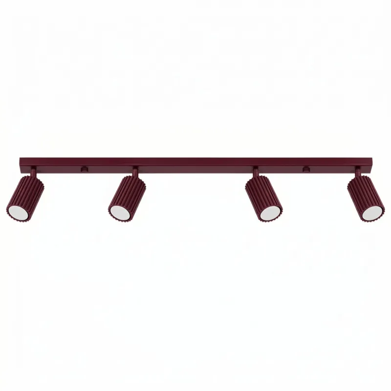 Sprawdź teraz Plafon aluminiowy burgundowy 4-punktowy 81cm z serii KARBON SL.1924 - Sollux Lighting