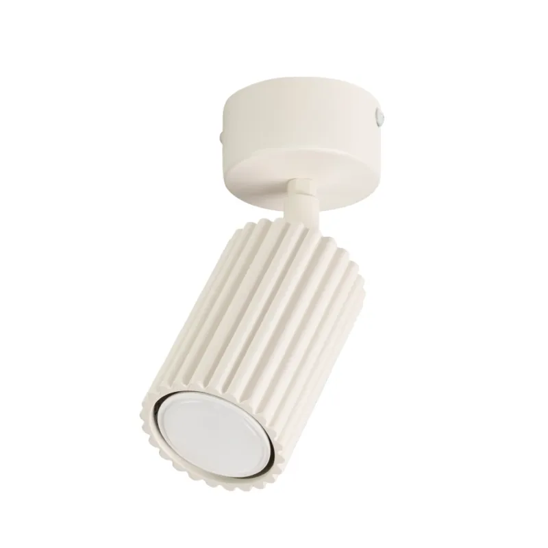 Plafon aluminiowy beżowy 10cm 1-punktowy KARBON 1 SL.1914 - Sollux Lighting Wyjątkowa oferta