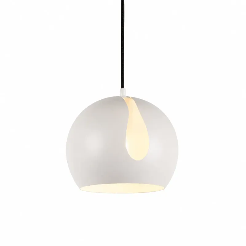 Rabat Lampa wisząca s.luce Ball z metalu z obrotowym, wymiennym kloszem biała 40 cm 144922