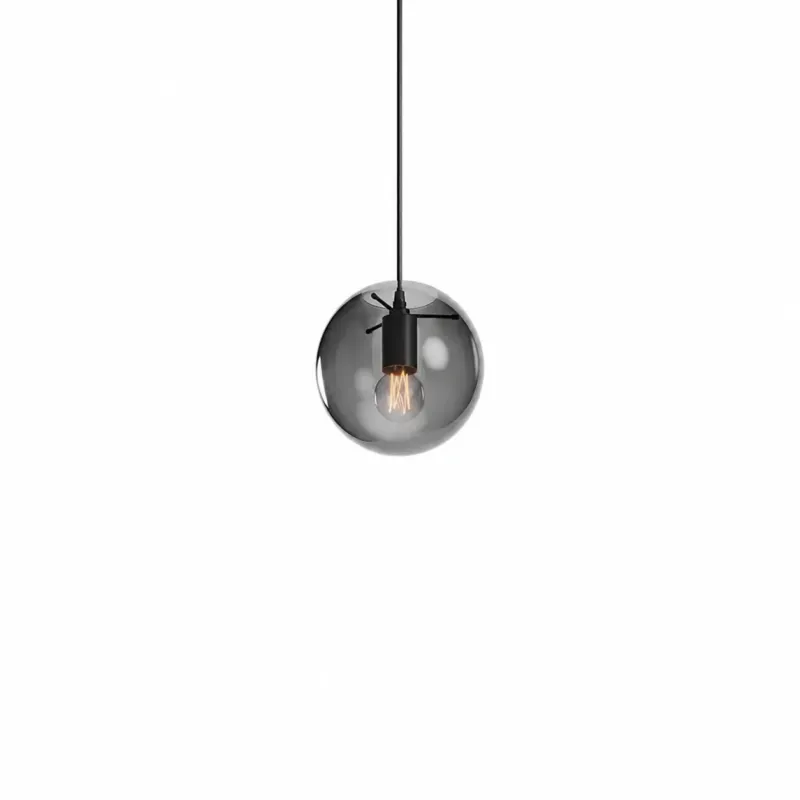Dostępne od ręki s.luce Orb szklana kula Lampa wisząca 150 cm zawieszenie czarne 189380 dymiona pojedyncza
