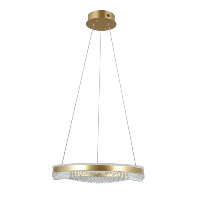 Kup teraz Lampa wisząca LED złota okrągła 50cm PND-34535-M-GD z serii MORTE - Lampy Italux