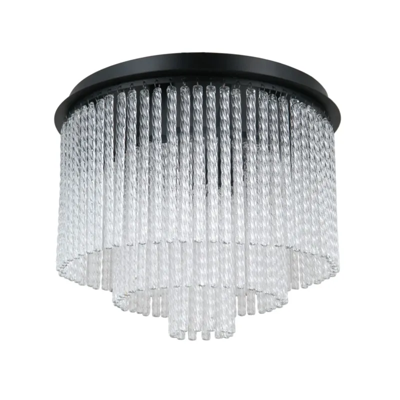 Cena promocyjna Plafon szklany czarny 7-punktowy PLF-40931-7A-BK z serii Naute - Lampy Italux