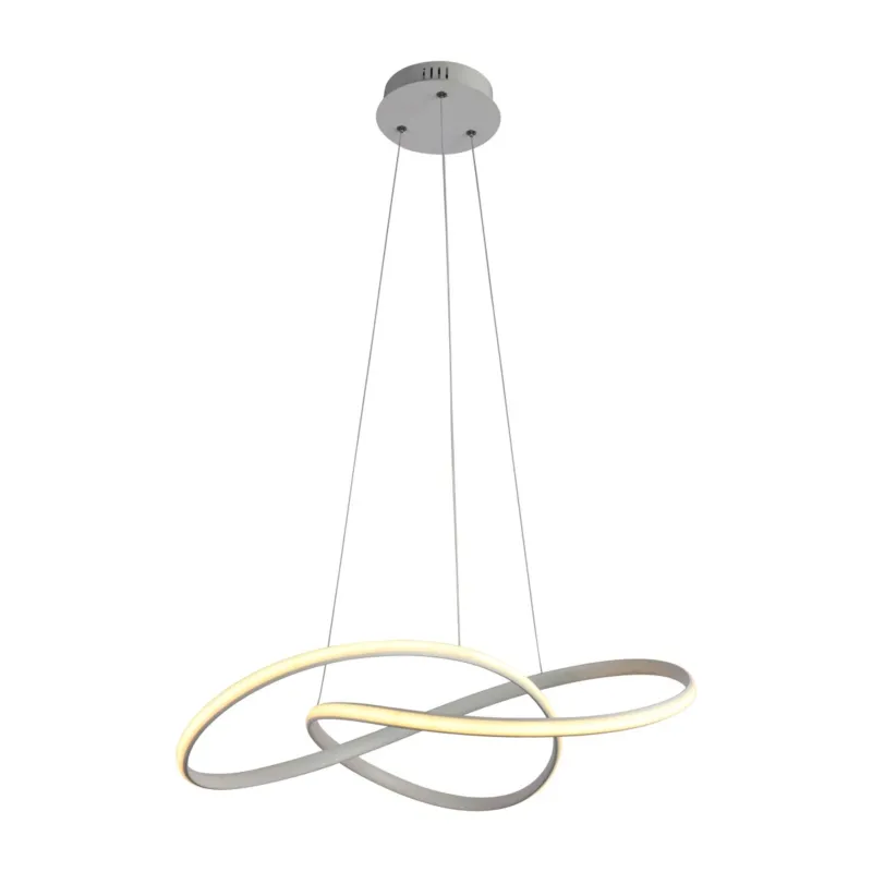 Hit sprzedaży Lampa wisząca LED biała metalowa okrągła PND-19221C-WH z serii Consa - Lampy Italux