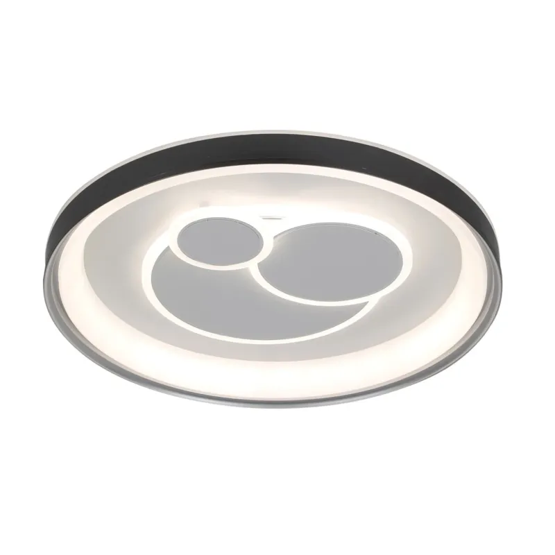 Wybór klientów Plafon LED okrągły czarno-biały 49cm PLF-54205-BK-WH z serii FLORINA - Lampy Italux