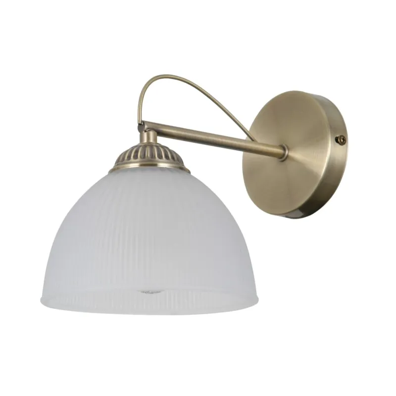 Wyprzedaż Kinkiet mosiężny z matowym kloszem WL-40623-1-AB z serii Moreti - Lampy Italux