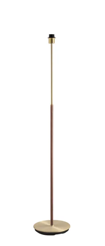 Super okazja Lampa podłogowa JULIETTE mosiądz mat, orzech 1xE27 (abażur zamawiany osobno) 8421797502065 - MDC