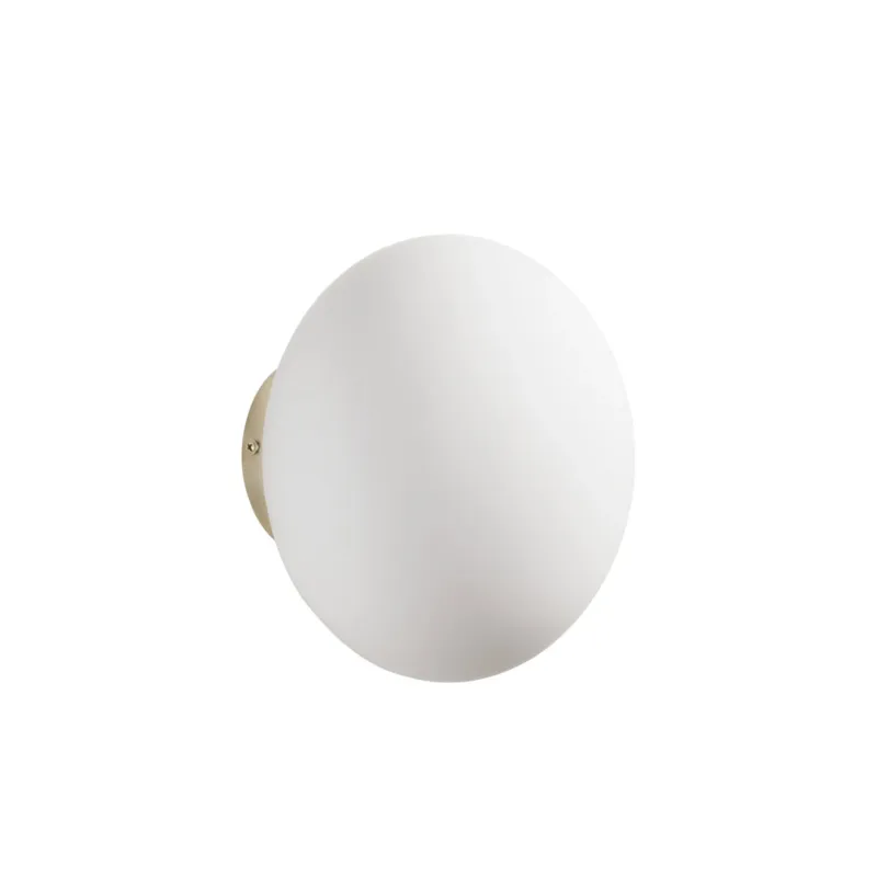 Lampa ścienna PRESS mosiądz mat 1xE27 szkło mleczne 8421797895242 - MDC Oferta