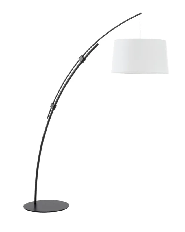 Lampa podłogowa CIRCULAR rozsuwana czarna 1xE27 abażur biały w komplecie 8421797893194 - MDC Sprawdź teraz