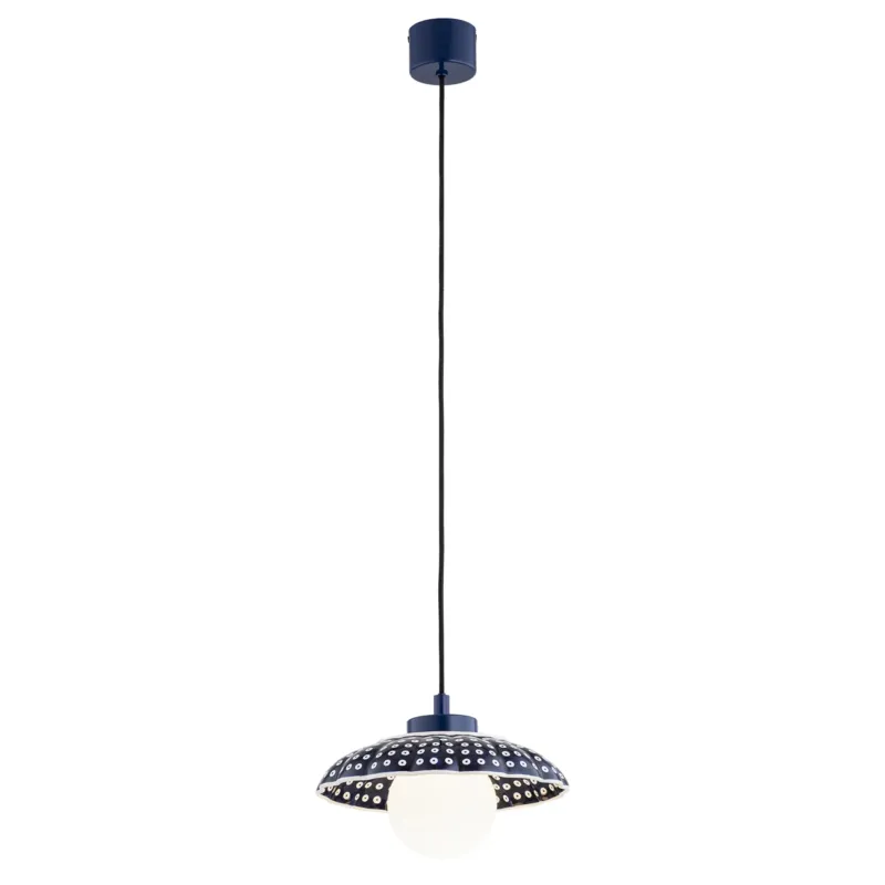 Hit sprzedaży Lampa wisząca z ceramiki bolesławieckiej BOLL kobalt 8948 - Argon