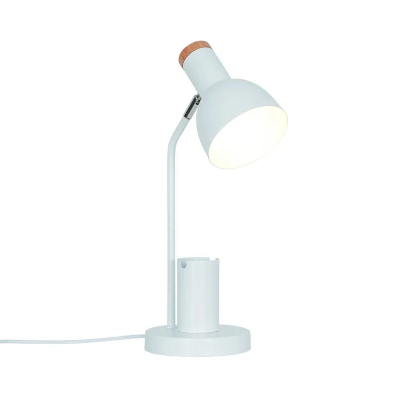 Bezpieczne zakupy Lampa biurkowa z piórnikiem E27 biała Devone NO2512405001 - Nordlux