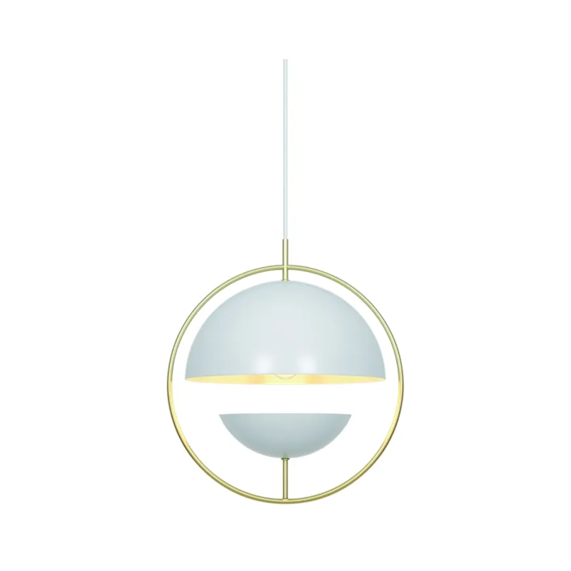 Lampa wisząca z mosiężnym pierścieniem i białym metalowym kloszem Tavia NO2412353001 - Nordlux Oferta limitowana