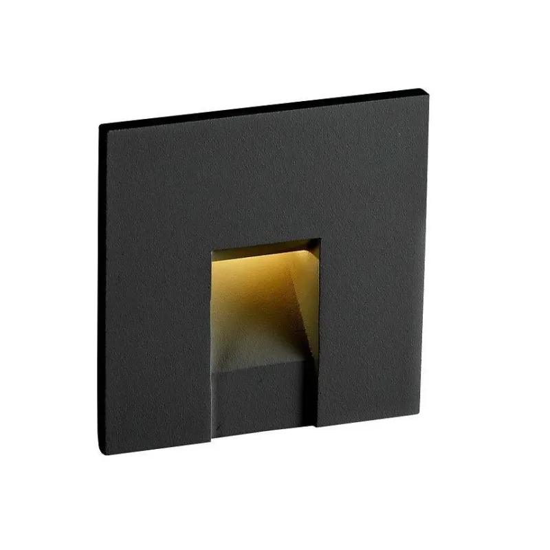 Tylko do końca tygodnia Oczko ścienne schodowe LED Dot SQ 1,5W 67lm 3000K czarne IP65/20 MSTC-05411904+MSTC-05118010 - Mistic Lighting