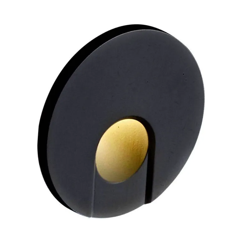 Wybór klientów Oczko ścienne schodowe LED Dot R 1,5W 75lm 3000K czarne IP65/20 MSTC-05411906+MSTC-05118010 - Mistic Lighting
