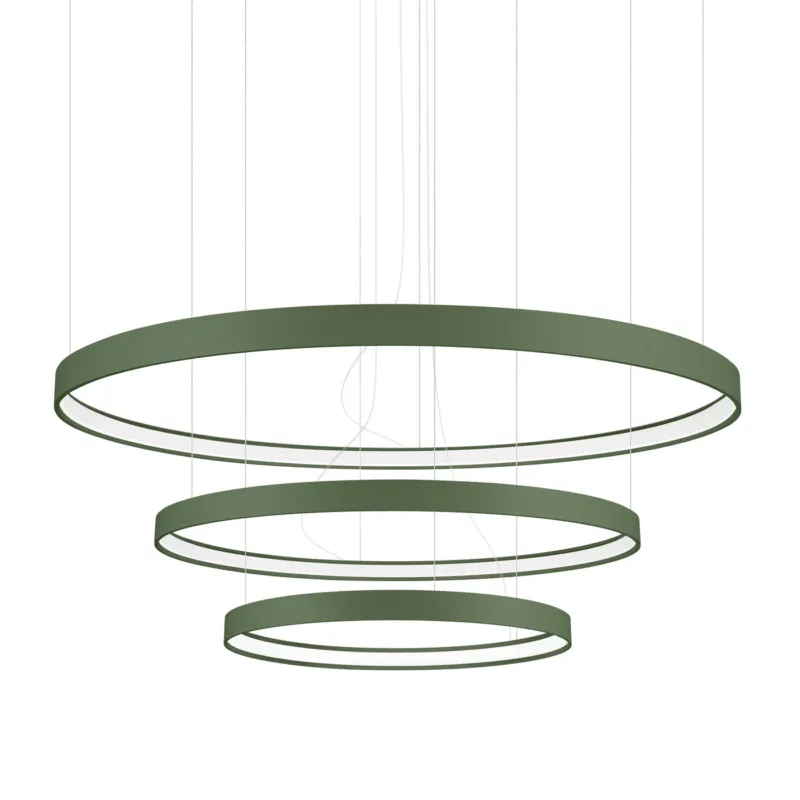 Żyrandol RIO 3 55/78/110 zielona oliwka LED 3000K TH.380 - Thoro Oferta limitowana
