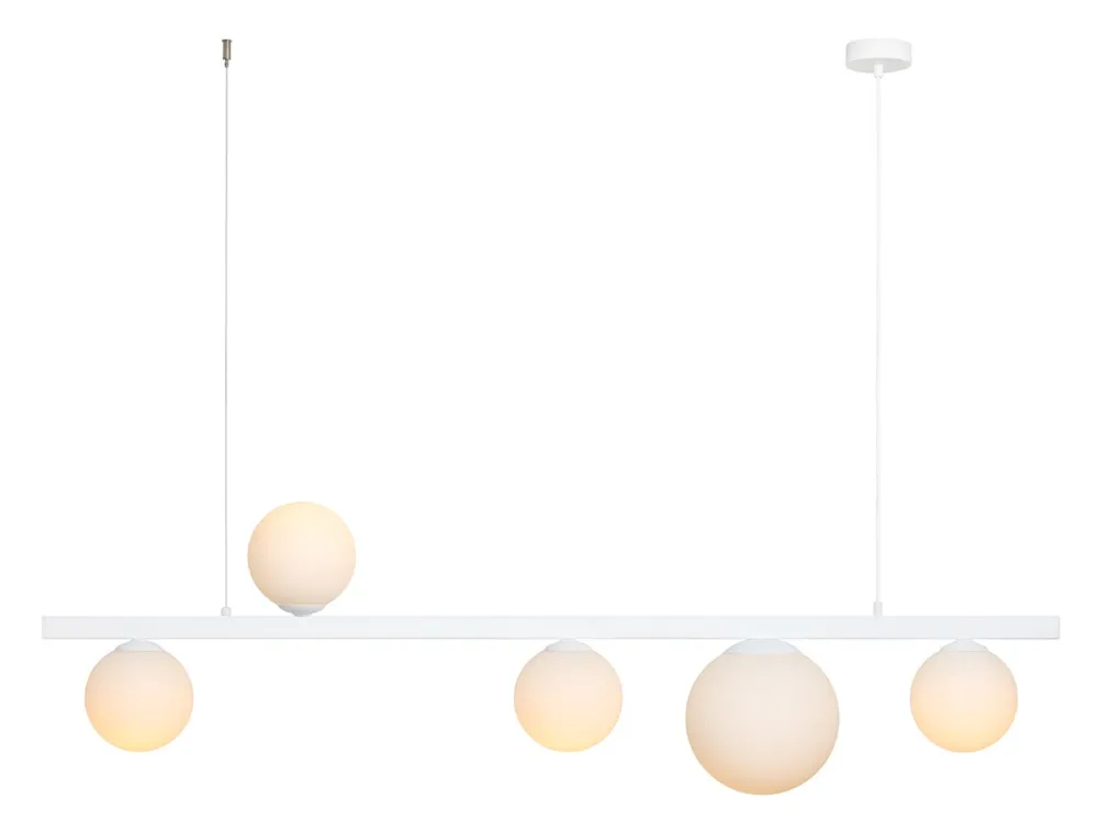 Aldex Lampa wisząca metalowa biała 4-punktowa 151cm 1099F z serii GARDA Ostatnie sztuki