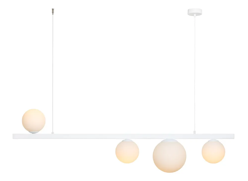 Cena promocyjna Aldex Lampa wisząca metalowa biała 3-punktowa 131cm 1099L z serii GARDA