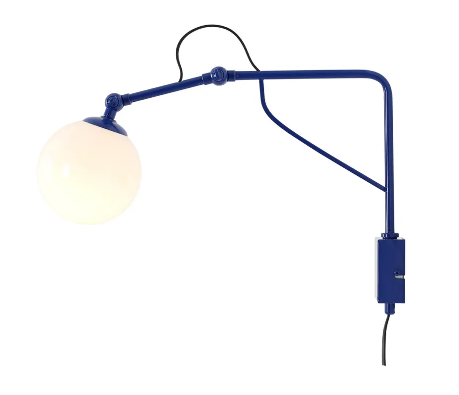 Nowy Aldex Kinkiet metalowy niebieski 29cm 1105C25_M z serii SOHO GLASS