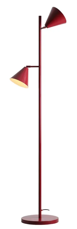 Aldex Lampa stojąca metalowa czerwona 2-punktowa 1108A15_2 z serii FORM Wybór klientów