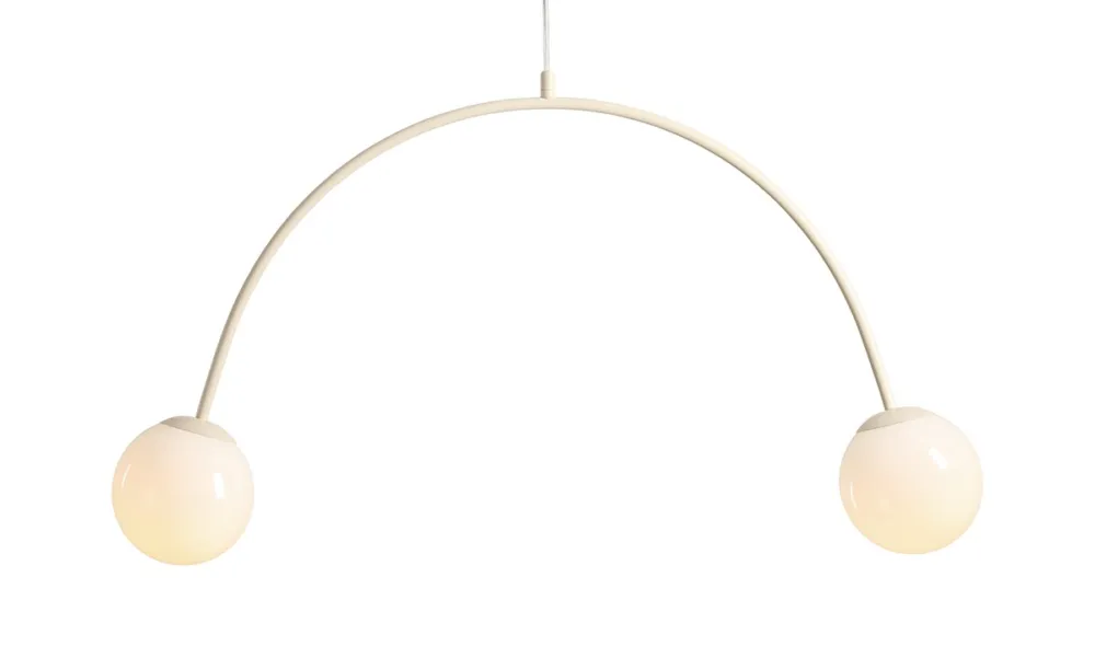 Hit sprzedaży Aldex Lampa wisząca metalowa kremowa 2-punktowa 1116H9 z serii UNA
