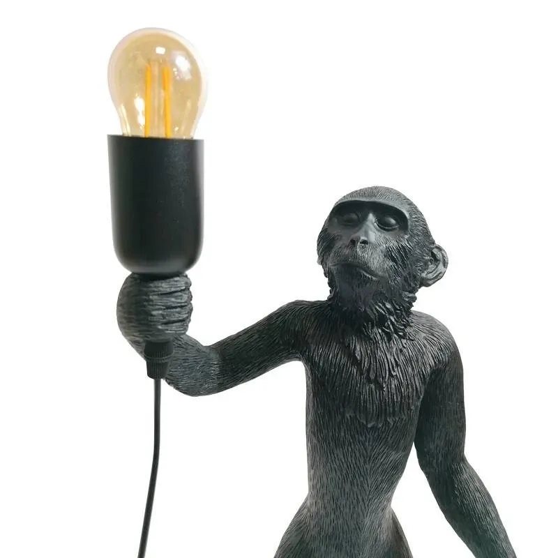 Bestseller Lampa Stołowa Czarna Małpa 55cm Cezar E27 ABR-KARD5-C - Abruzzo