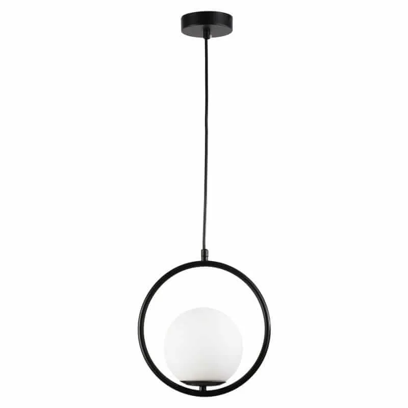 Lampa wisząca Czarna Kula Mleczna Rossi E27 ABR-LWMR-E27 - Abruzzo Okazja