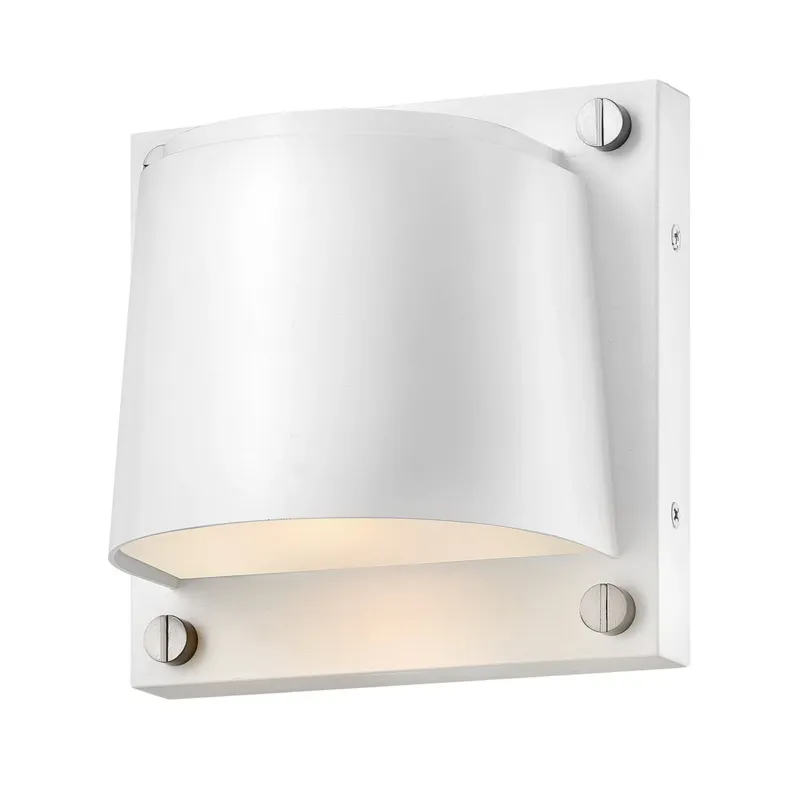 Kinkiet zewnętrzny metalowy biały kwadratowy HK-SCOUT-WHT z serii Scout - Elstead Lighting Oferta czasowa