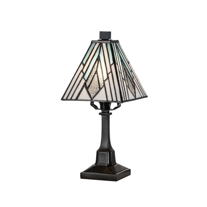 Premium Lampa stołowa witrażowa kwadratowa TF-ALDERLEY-TL-S z serii Alderley - Elstead Lighting