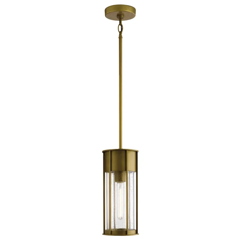Lampa wisząca mosiężna ze szkłem 1-punktowa KL-CAMILLO-P-PNBR z serii Camillo - Elstead Lighting Oferta czasowa