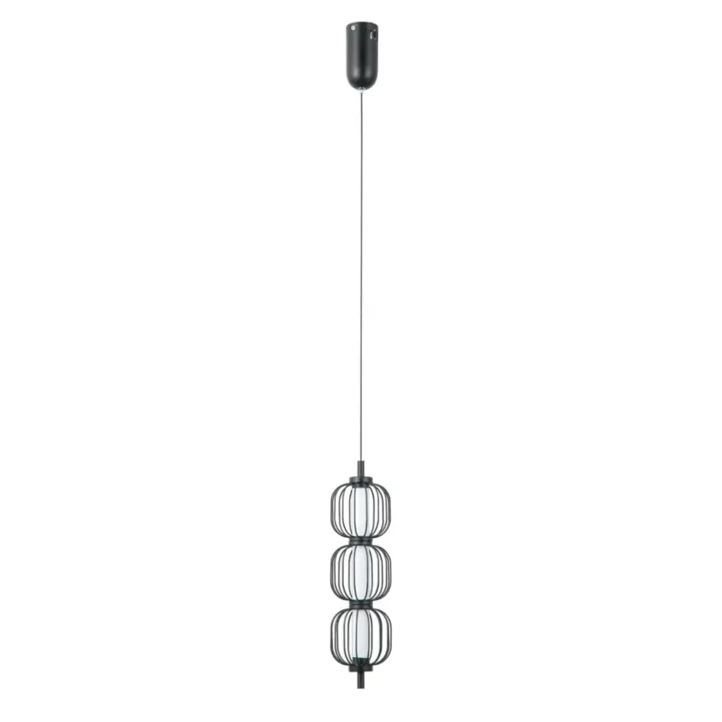 Oferta limitowana Lampa wisząca czarna metalowa 3-punktowa PND-34405-3V-BK z serii Pedro - Lampy Italux