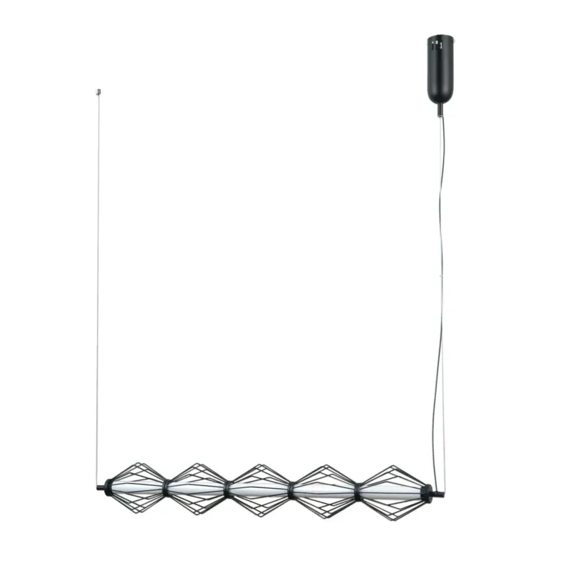 Lampa wisząca czarna metalowa 5-punktowa PND-34403-5-BK z serii Sevil - Lampy Italux Nowość
