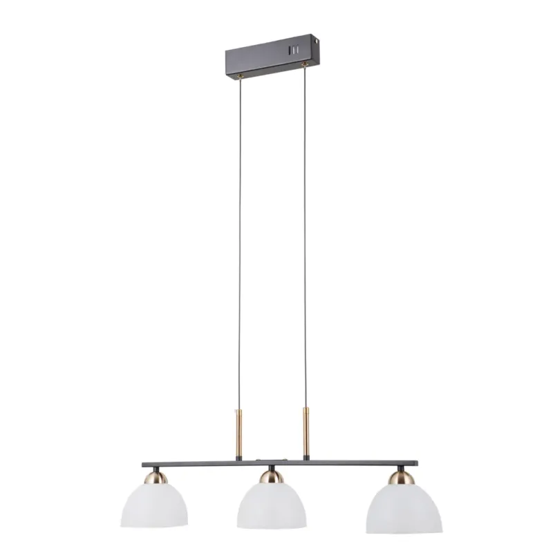 Dodaj do koszyka Lampa wisząca czarno-złota 3-punktowa LED PND-34374-3-BK z serii MONTIELA - Lampy Italux